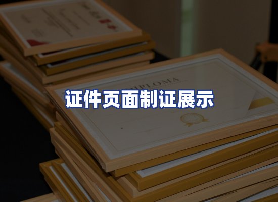 证件页面制证展示